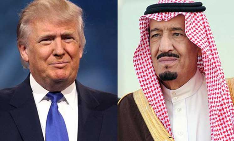 الرئيس الأمريكي دونالد ترامب و العاهل السعودي الملك سلمان