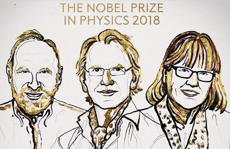 ثلاثة علماء يحصدون جائزة نوبل للفيزياء 2018