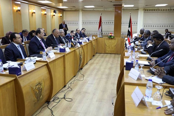 جانب من اجتماع الجانبين المصري والسوداني
