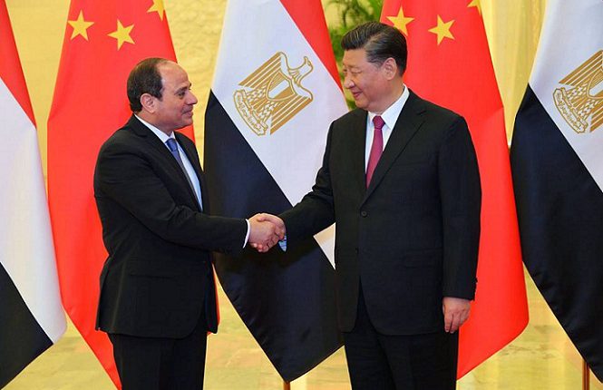 الرئيسان المصري والصيني في بكين