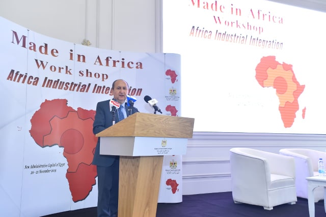 وزير التجارة والصناعة خلال فعاليات صنع في إفريقيا