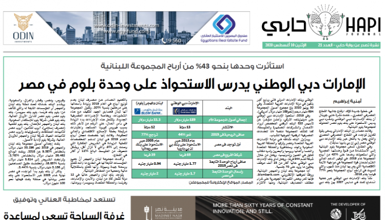 بعد بلوم.. الإمارات دبي يؤكد دراسة الاستحواذ على وحدة البنك اللبناني بمصر