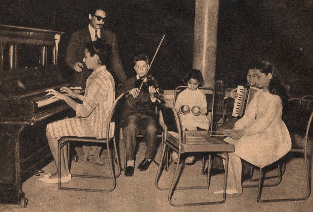 تدريبات الموسيقى بنادي البنك الأهلي المصري في 1964