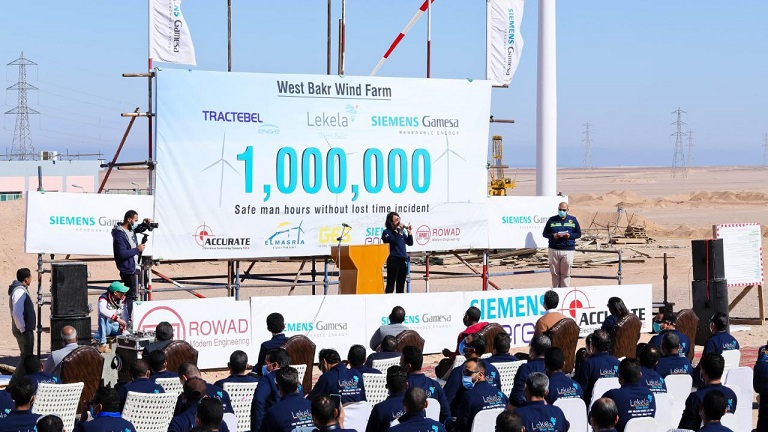 ليكيلا تحتفل بمليون ساعة عمل دون اصابات في مشروع غرب بكر لطاقة الرياح