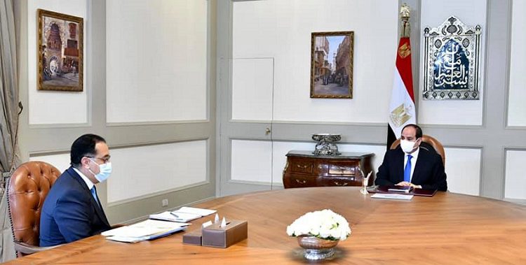 الرئيس السيسي يجتمع بمدبولي