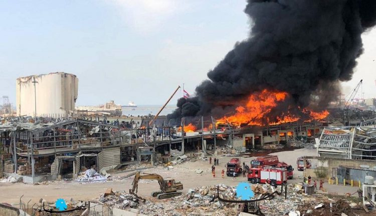اندلاع حريق كبير في محيط مرفأ بيروت
