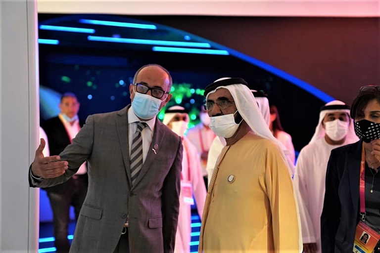 محمد بن راشد يقوم بجولة في الجناح المصري المشارك بإكسبو دبي 2020