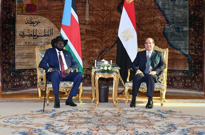 السيسي ورئيس جنوب السودان