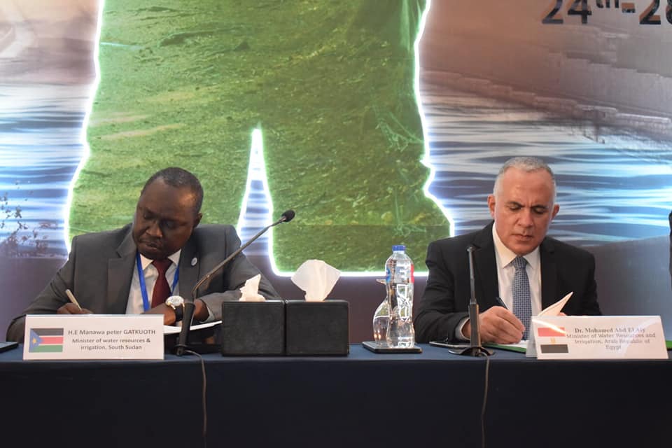 توقيع مذكرة تفاهم بين مصر وجنوب السودان فى مجال الموارد المائية والري