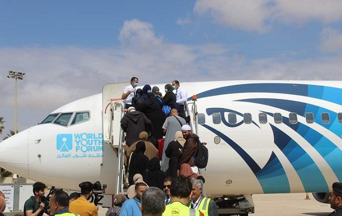 رحلة مصر للطيران إلى مطار بنغازي