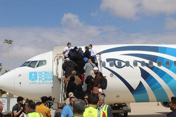 رحلة مصر للطيران إلى مطار بنغازي