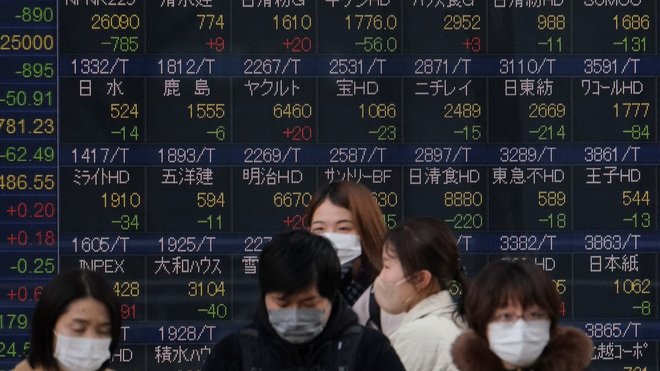 الأسهم اليابانية تغلق قرب أدنى مستوى في 3 أشهر بسبب مخاوف الركود