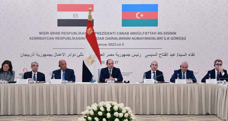 الرئيس السيسي يعرب عن تطلع مصر لتعظيم حجم الاستثمارات المشتركة مع أذربيجان