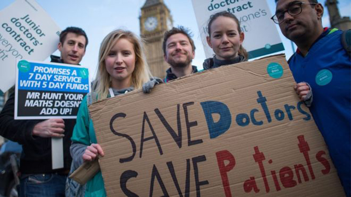 إضراب سابق للأطباء في بريطانيا