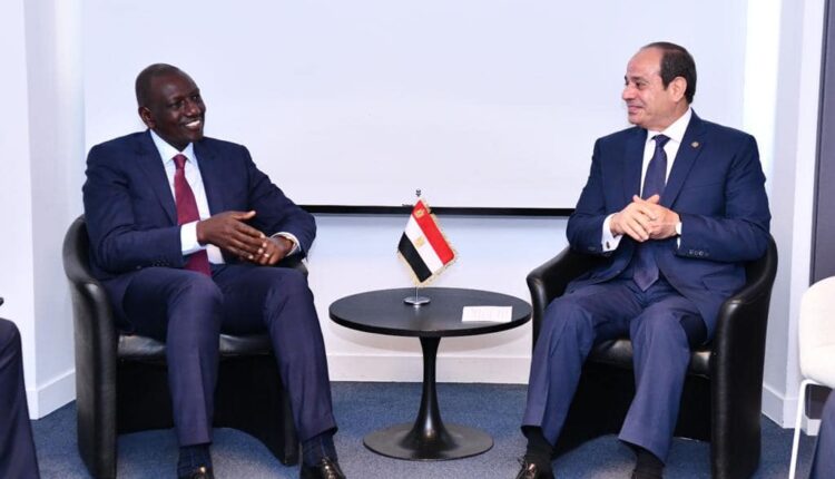 السيسي يؤكد حرص مصر على تعزيز العلاقات وترسيخ التعاون الاستراتيجي مع كينيا