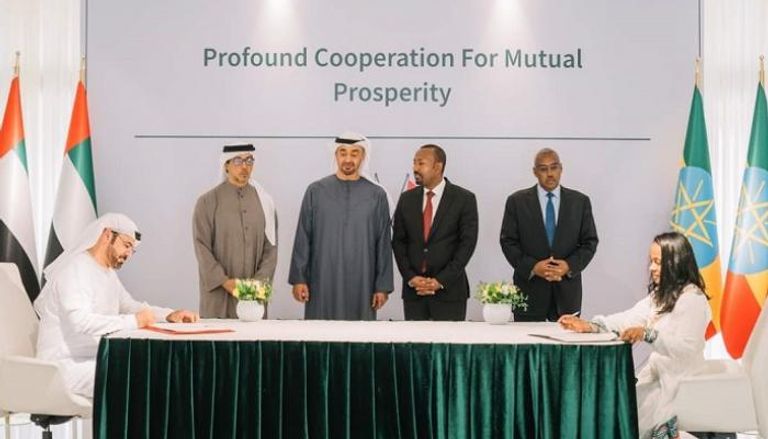 الإمارات وإثيوبيا توقعان مذكرات تفاهم واتفاقيات تعاون بين البلدين