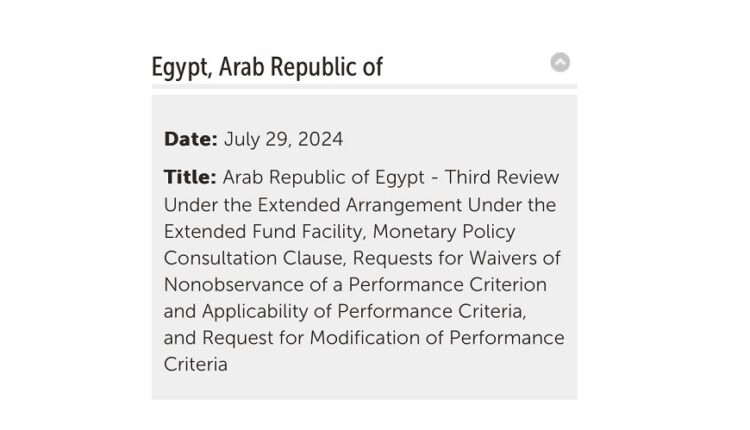 عاجل.. مصر على أجندة اجتماعات صندوق النقد في 29 يوليو