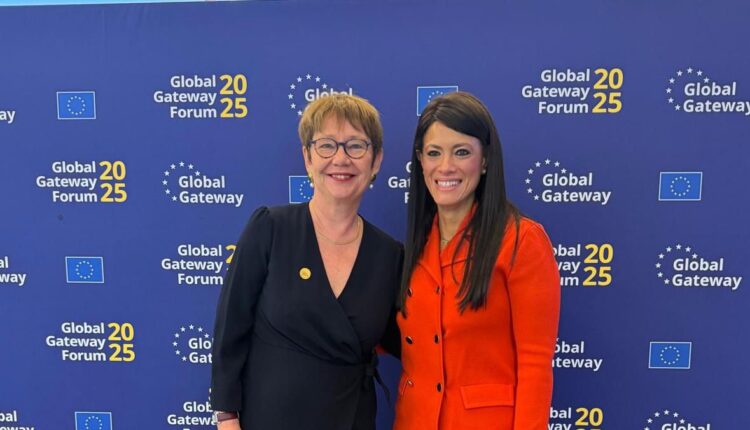 الدكتورة رانيا المشاط مع أوديل رينو باسو