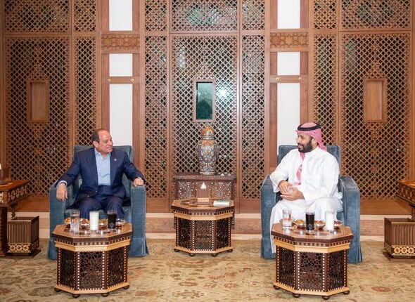 السيسي وولي عهد السعودية يدعمان وقف الحرب في غزة ويؤكدان رفض التهجير