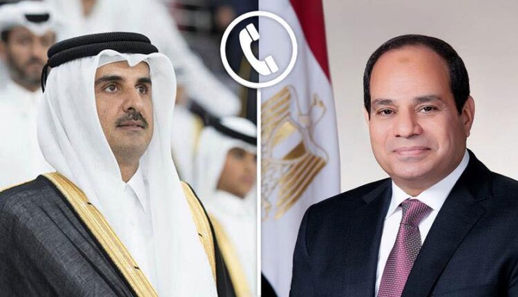الرئيس السيسي يؤكد لأمير قطر رفض مصر للاعتداءات الإيرانية ودعمها الكامل للدوحة