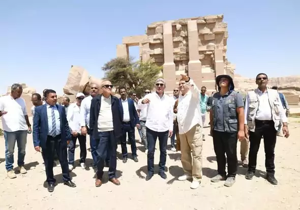 وزير السياحة: مشروع ترميم الرامسيوم نموذج للتعاون الدولي في حفظ الآثار