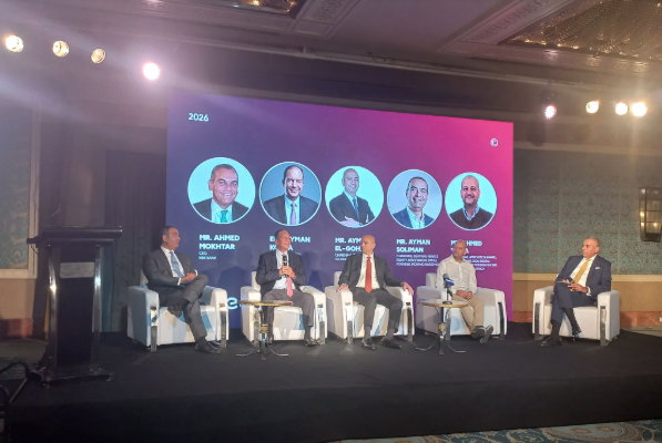 المهندس أيمن قرة خلال كلمته في فعاليات النسخة الخامسة من مؤتمر SELECT
